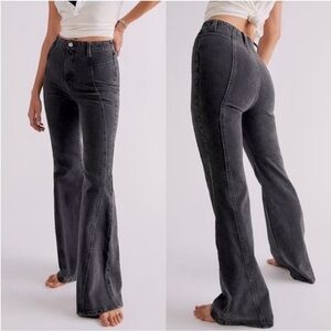FREE PEOPLE Gray Florence Flare Jeans size 24